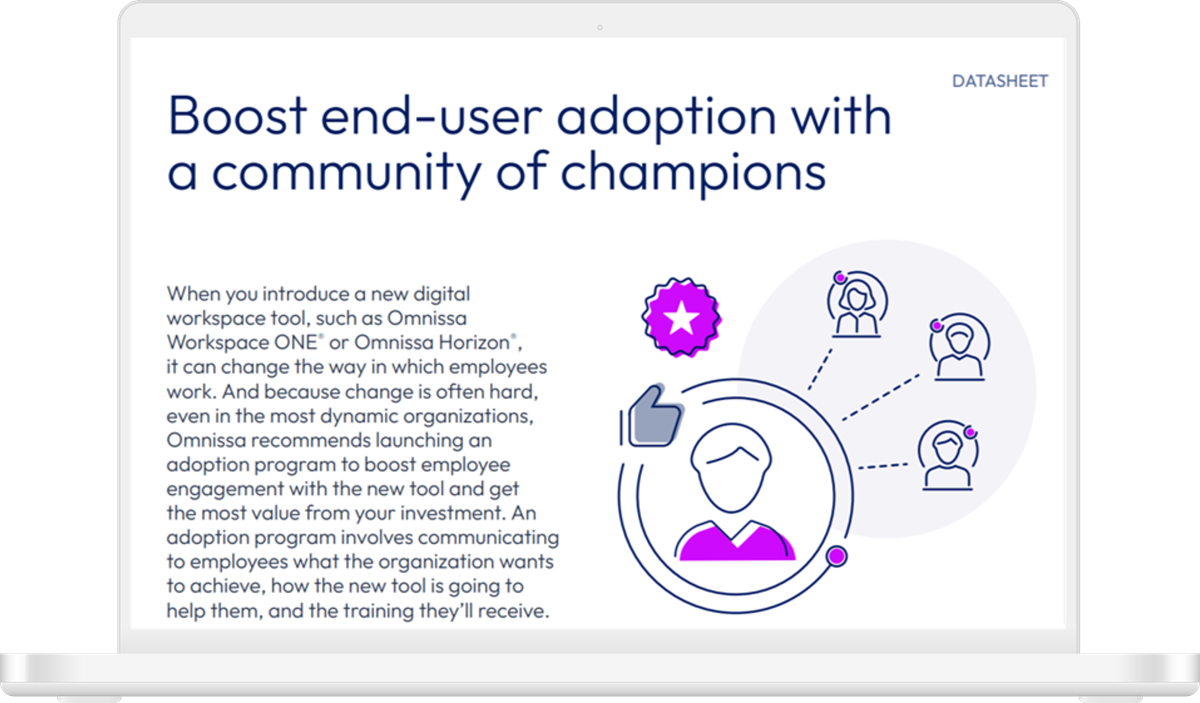 Boost end-user adoption with a community of champions datasheet