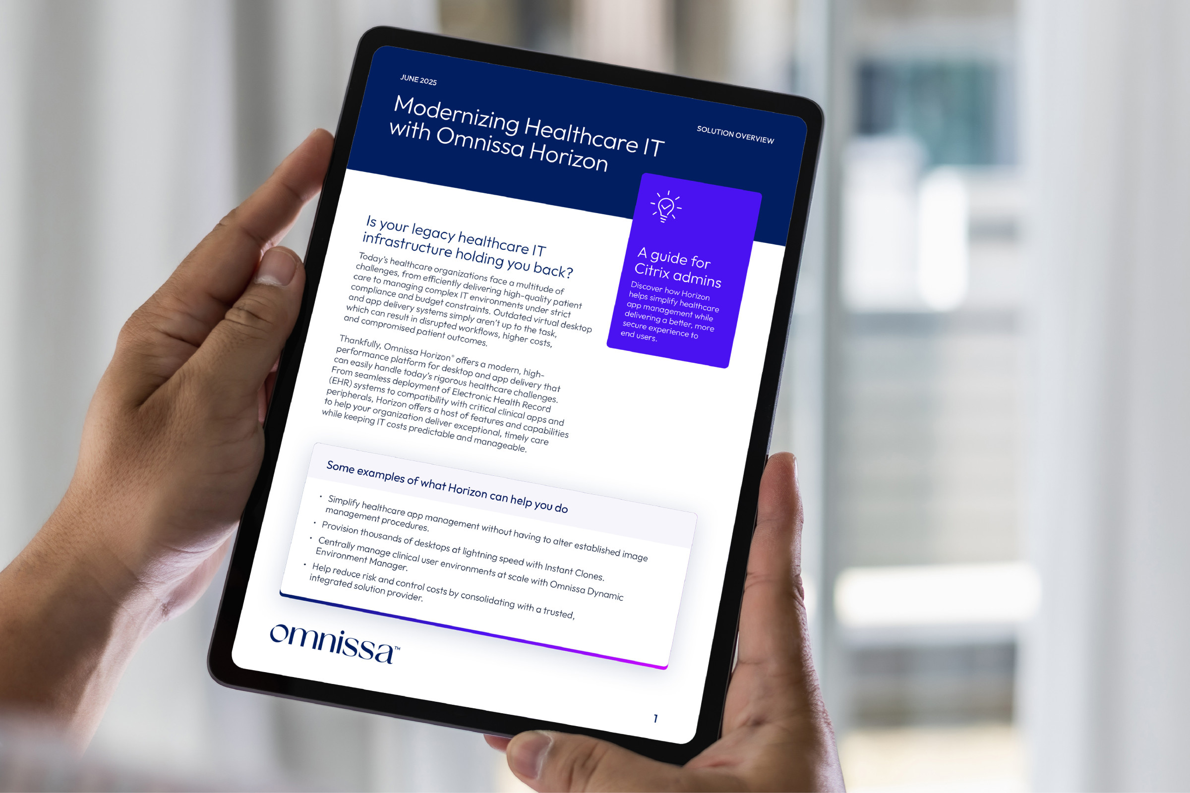 Modernizing Healthcare IT with Omnissa Horizon solution overview